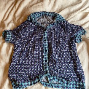 Fun colorful button up blouse!